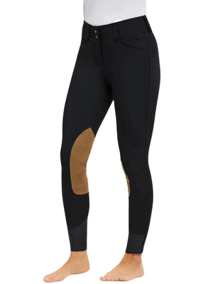 RJ Classics Ladies Gulf Natural Rise Front Zip Knee Patch Breech CLOSEOUT