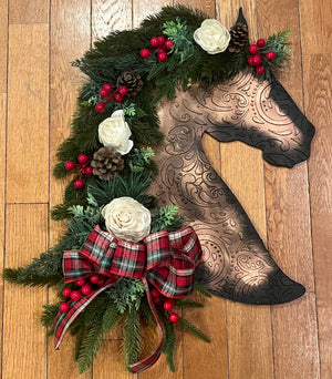 Horse Head Christmas Wreath