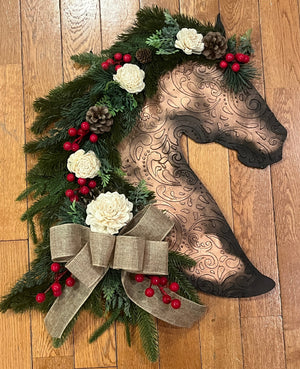 Horse Head Christmas Wreath
