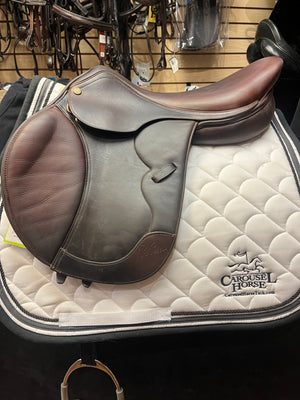 GENTLY USED Pessoa GenX-2 Close Contact / Jump Saddle with XCH - 17.5 Regular Flap