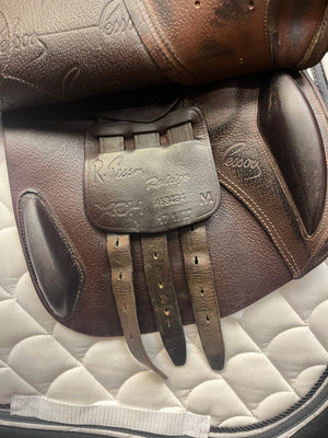 GENTLY USED Pessoa GenX-2 Close Contact / Jump Saddle with XCH - 17.5 Regular Flap