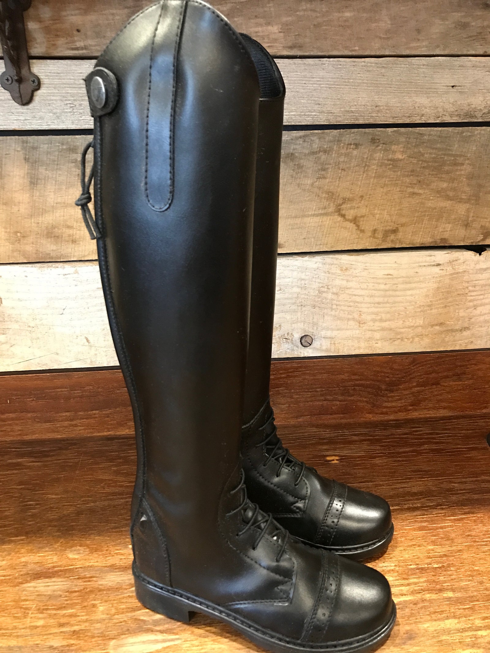 GENTLY USED TuffRider Children's Starter Back Zip Field Boots - Size 2 Slim Regular