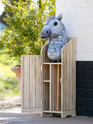 Lemieux Hobby Horse Stable Wooden - Wooden One Size