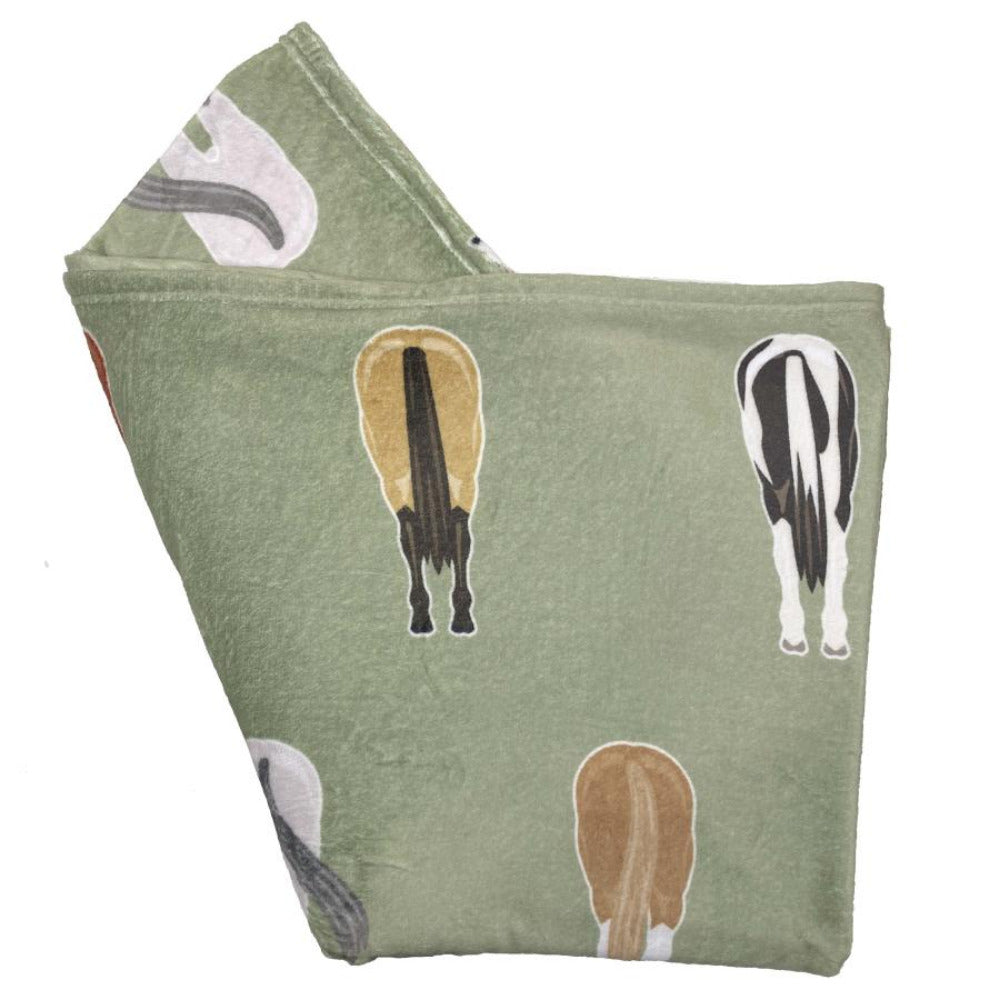 Horse Tails Throw Blanket