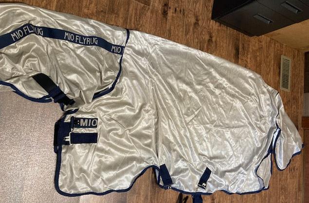 GENTLY USED- Horseware Mio Flysheet NAVY/BRONZE SIZE 69