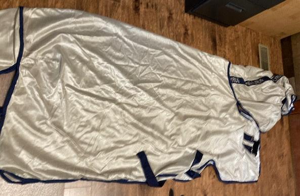 GENTLY USED- Horseware Mio Flysheet NAVY/BRONZE SIZE 69