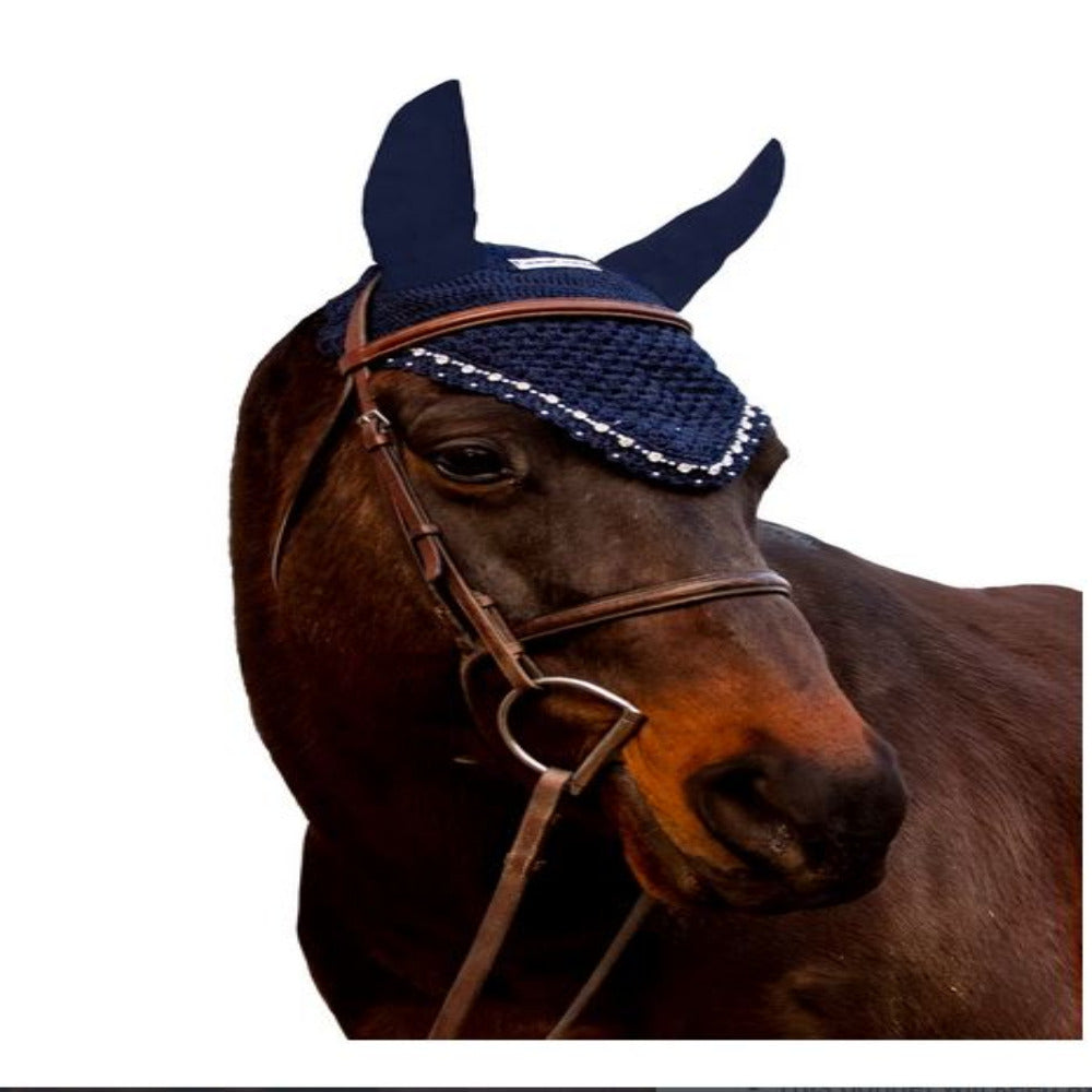 Equine Couture Fly Bonnet with Crystals