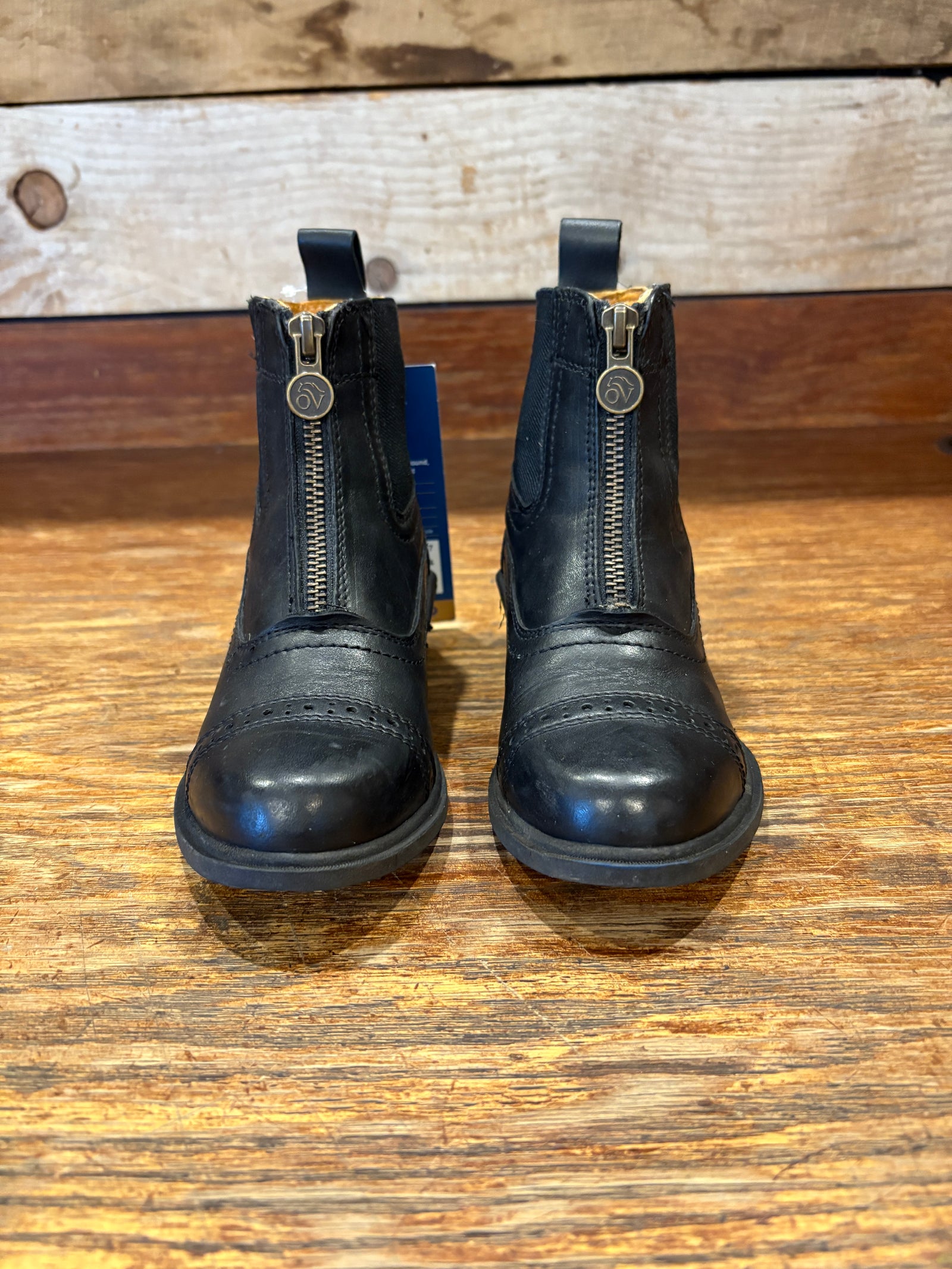 GENTLY USED Ovation Tuscany Child's Zip Paddock Boot - Black 11