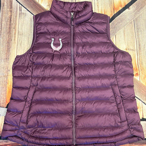Women's Embroidered Lightweight Poly-Fill Packable Vest