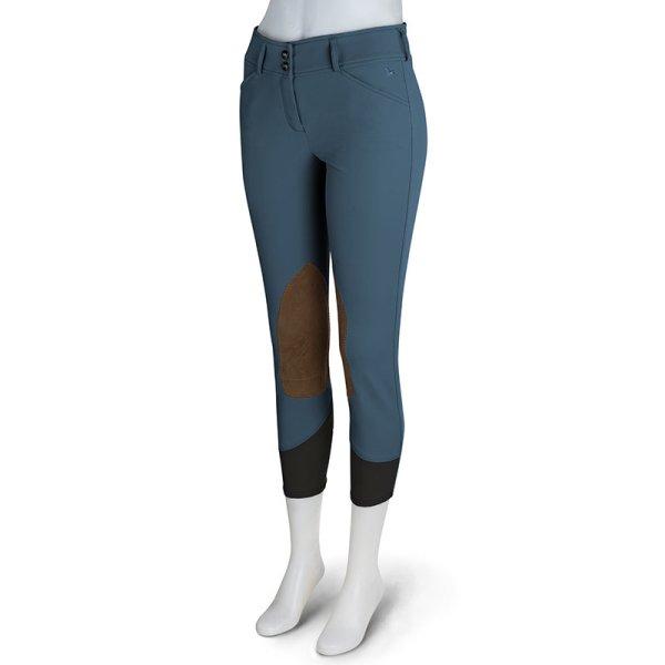 RJ Classics Ladies Gulf Natural Rise Front Zip Knee Patch Breech CLOSEOUT