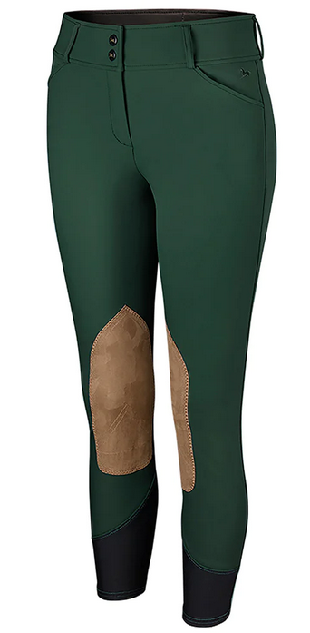 RJ Classics Ladies Gulf Natural Rise Front Zip Knee Patch Breech CLOSEOUT