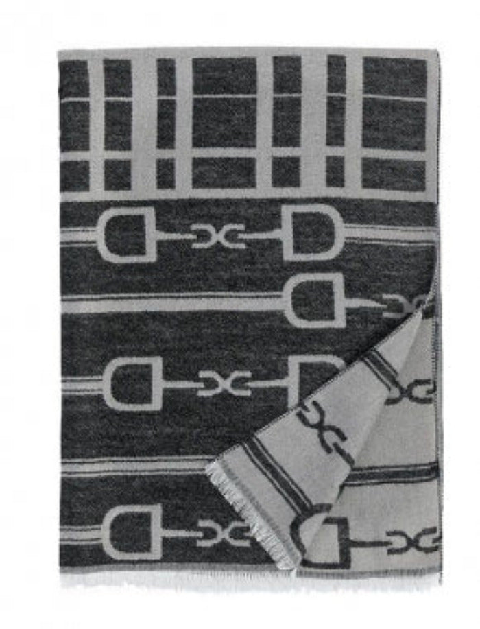 AWST Int'l Acrylic Cashmere Snaffle Scarf-Black