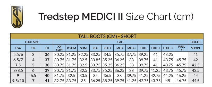 Tredstep Medici II Tall Dress Boot- SHORT Height
