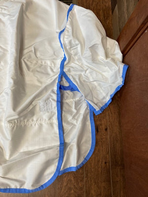 GENTLY USED- Weatherbeeta Sweet Itch Shield Combo Neck WHITE/BLUE 87IN
