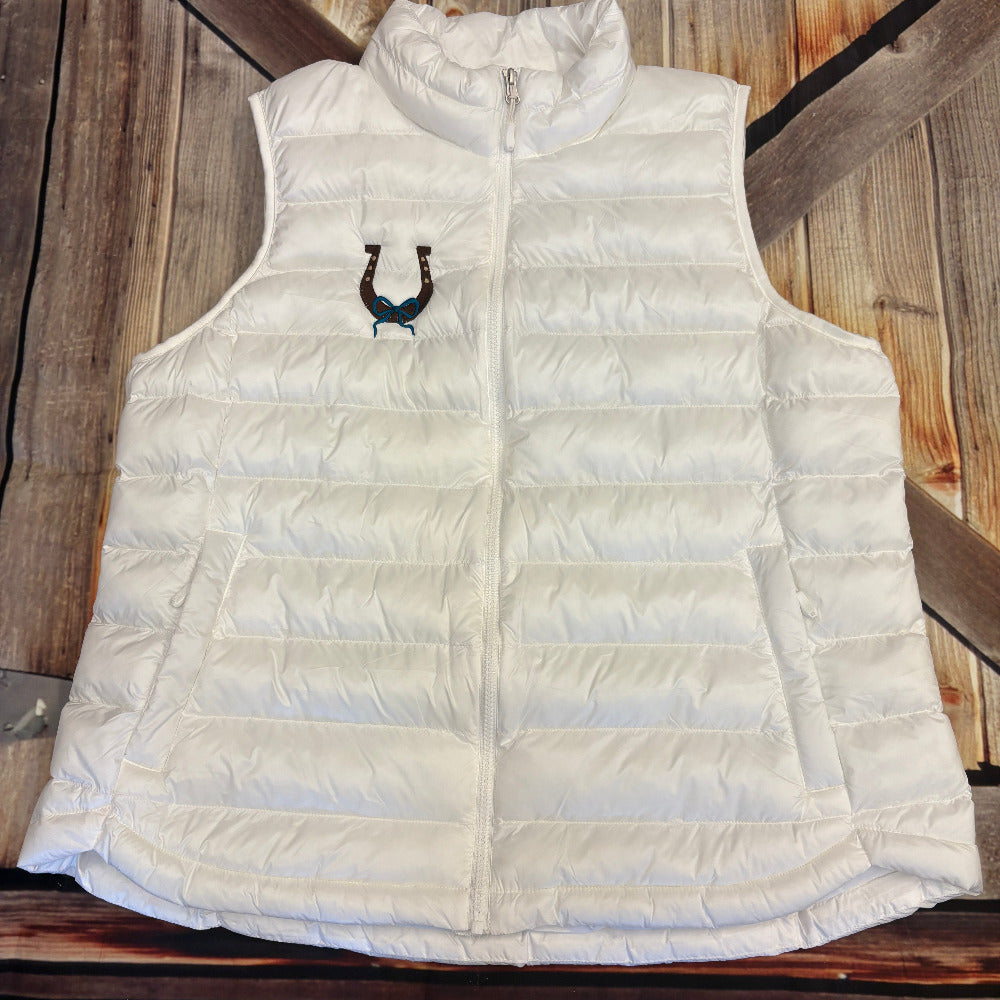 Women's Embroidered Lightweight Poly-Fill Packable Vest