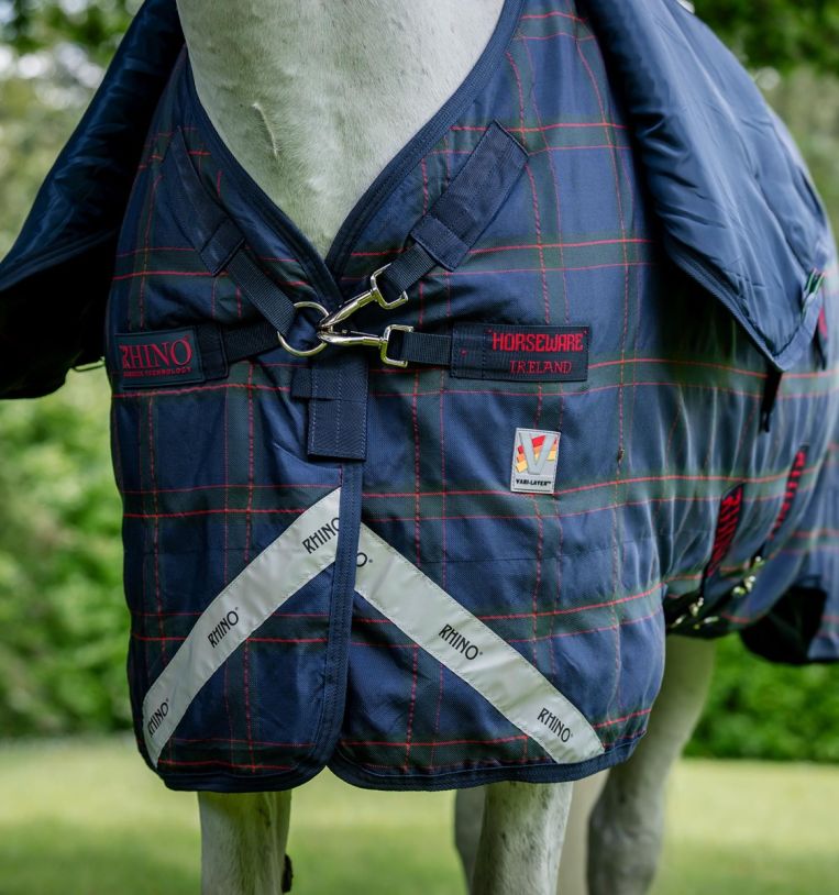 Horseware Rhino Plus Vari-Layer Turnout (250g Medium) - Limited Edition Holiday Plaid CLOSEOUT