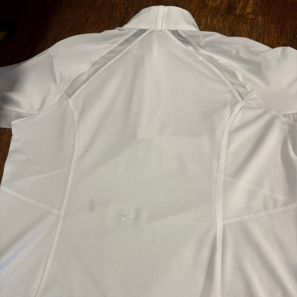 NEW WITH DEFECT Ariat Ladies Sunstopper Pro 2.0 Show Shirt White CLOSEOUT