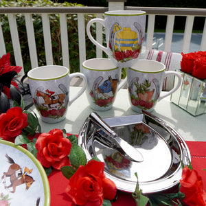 Certified International - Day at the Races Silver Plate Horseshoe Cheese Plate w Knife