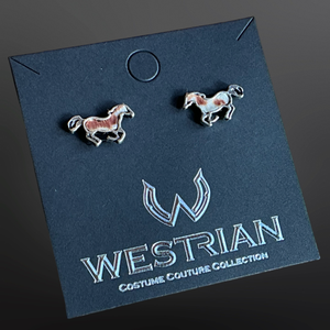 Westrian International - Paint Horse Hair On Stud Earrings
