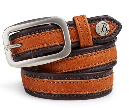 Bates Leather Belt CLASSIC BROWN with TAN