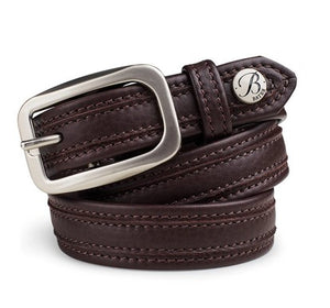 Bates Leather Belt CLASSIC BROWN - The Carousel Horse 