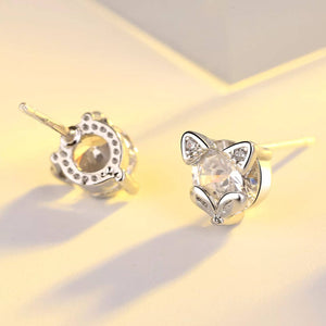 Westrian International - Sterling Silver Fox Mask Equestrian Stud Earrings