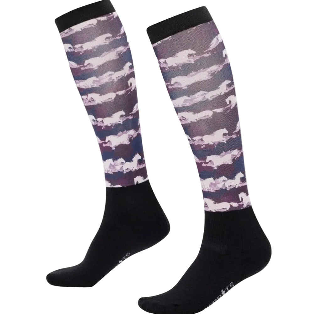 Kerrits Kids Dual Zone Equestrian Boot Socks - Print - The Carousel Horse 