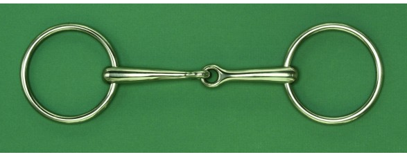 Embout Snaffle Allemand AlbaCon - Argent Simple Articulé Bradoon 15mm - 5 1/4 - Occasion