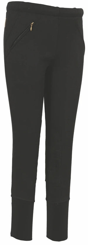 TuffRider TuffRider Children's Unifleece Pull-On Stretch Fleece Knee Patch Winter Breeches