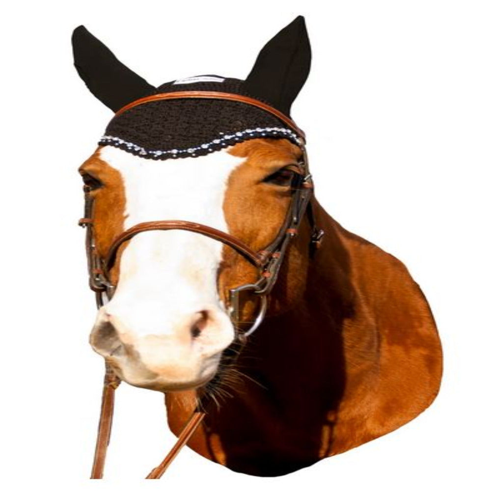 Equine Couture Fly Bonnet with Crystals