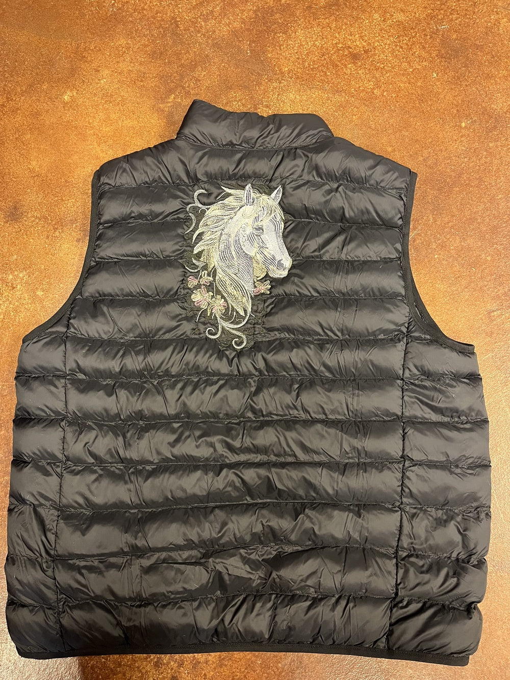 Women's Embroidered Lightweight Poly-Fill Packable Vest