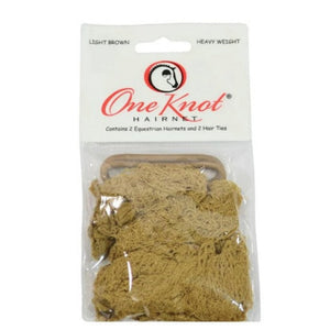 ONE KNOT One Knot Heavy Hair Net - Light Brown 2PK
