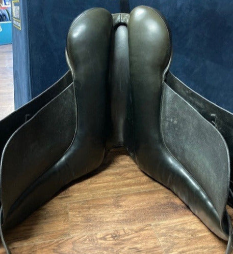 GENTLY USED- Centaur Michael Stokes Dressage Saddle Black 17.5in WIDE
