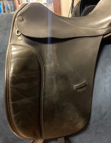 GENTLY USED- Centaur Michael Stokes Dressage Saddle Black 17.5in WIDE