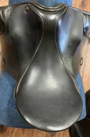 GENTLY USED- Centaur Michael Stokes Dressage Saddle Black 17.5in WIDE