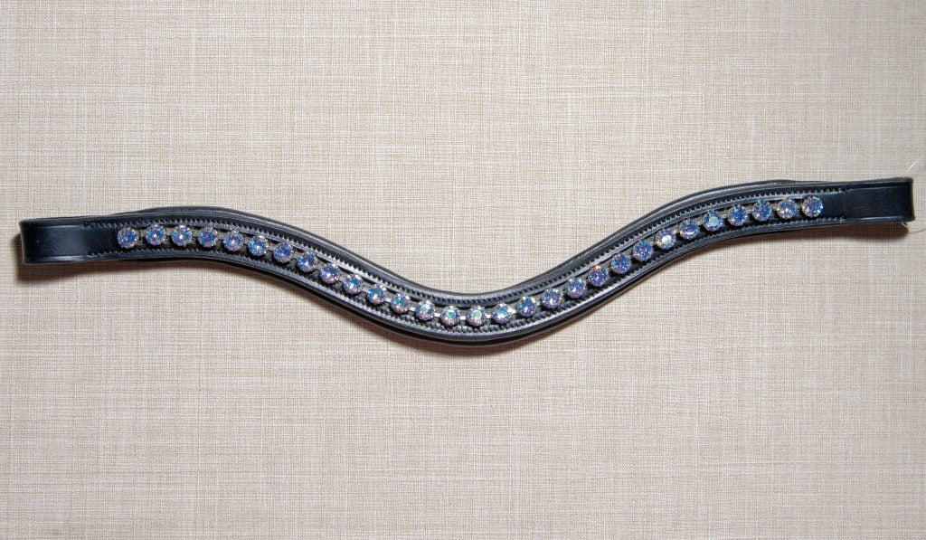 Red Barn Curved Blue Lagoon Browband