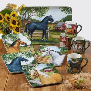 Clover Farm Horse Rectangular Platter 16 in  x 12 in