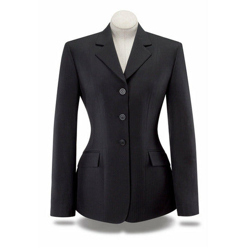 RJ Classics Ladies Devon Show Coat - Black Herringbone CLOSEOUT - The Carousel Horse