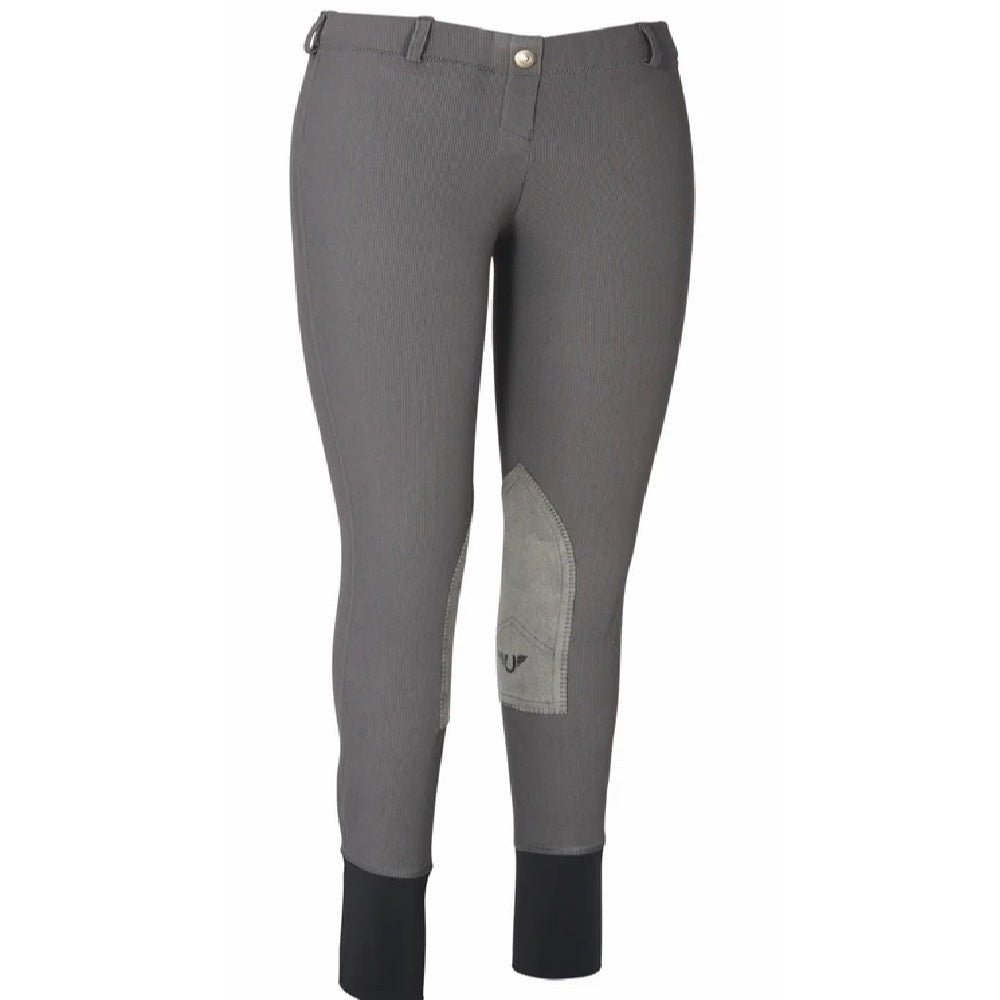 TuffRider Ladies Ribb Lowrise Pull-On Knee Patch Breeches