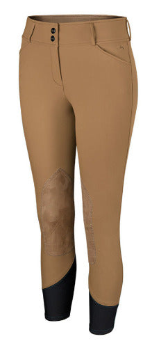 RJ Classics Ladies Gulf Natural Rise Front Zip Knee Patch Breech CLOSEOUT