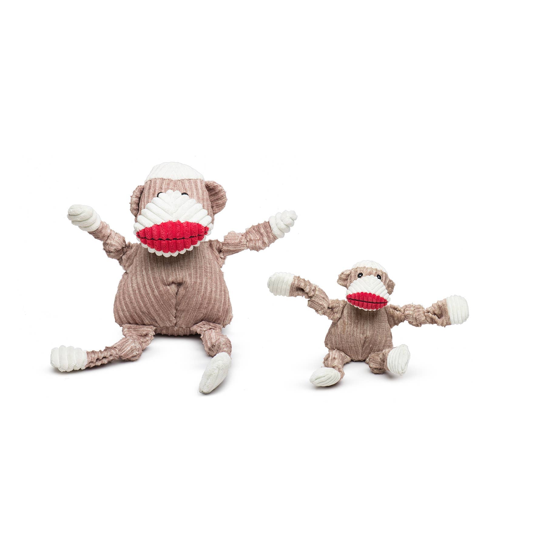 HuggleHounds - Stuey Sock Monkey Knottie®  Plush Dog Toy: Small