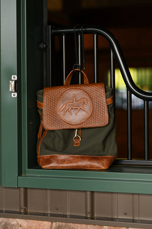 Tucker Tweed Equestrian - Barn Backpack - The Carousel Horse
