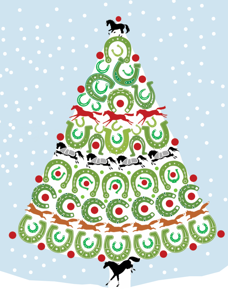 Horse Boxed Christmas Cards: Horse Shoe Tree