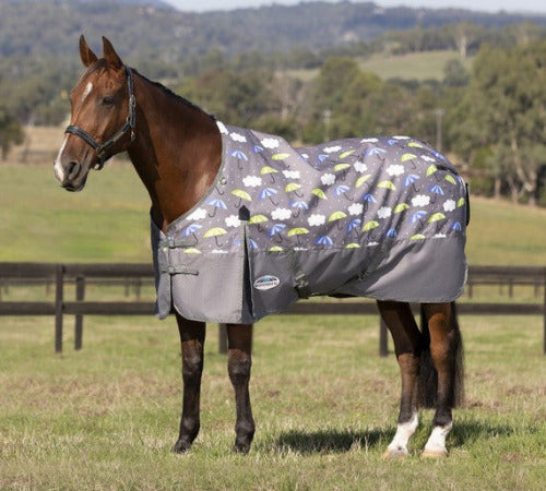 WeatherBeeta ComFiTec Essential Standard Neck Lite Turnout- UMBRELLA PRINT CLOSEOUT