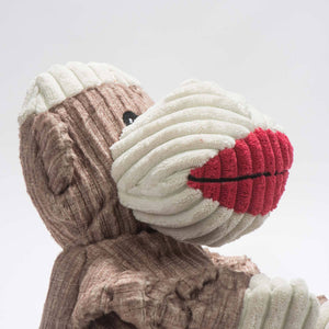 HuggleHounds - Stuey Sock Monkey Knottie®  Plush Dog Toy: Small