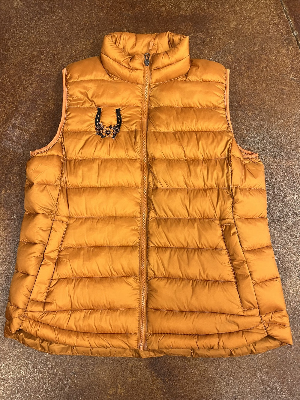 Women's Embroidered Lightweight Poly-Fill Packable Vest