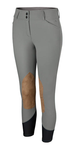 RJ Classics Ladies Gulf Natural Rise Front Zip Knee Patch Breech CLOSEOUT