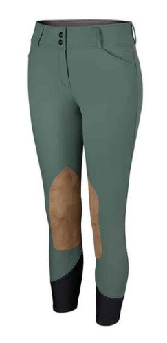 RJ Classics Ladies Gulf Natural Rise Front Zip Knee Patch Breech CLOSEOUT