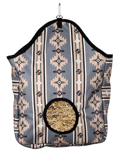 Weatherbeeta Hay Bag- GREY NAVAJO PRINT CLOSEOUT