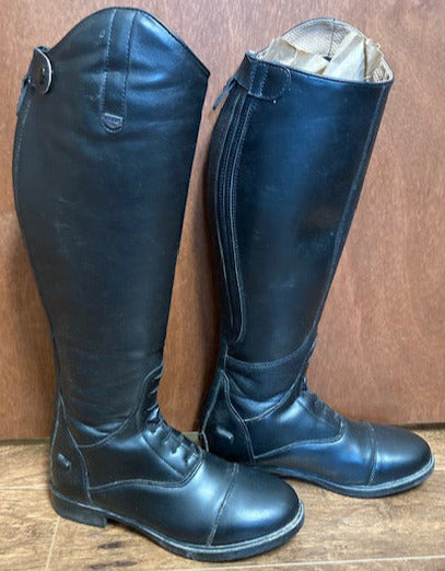 GENTLY USED- Horze Women's Rover Tall Field Boots BLACK SIZE 8.5 (39)